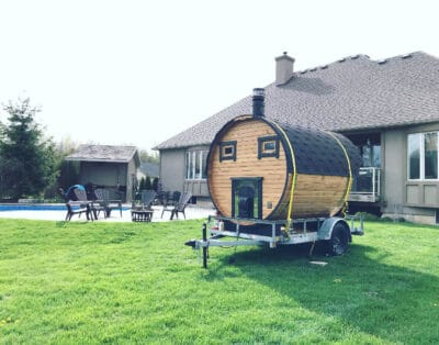 Round Mobile Barrel Sauna “Economy” | No change room